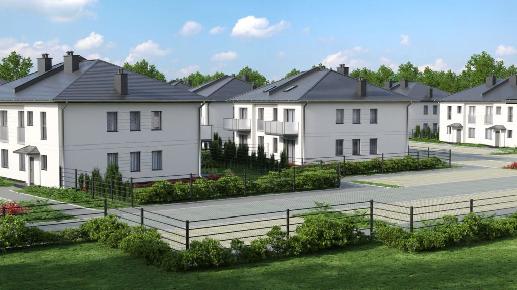 Ogrody Bysławska (ul. Bysławska) - Row housing - visualization
