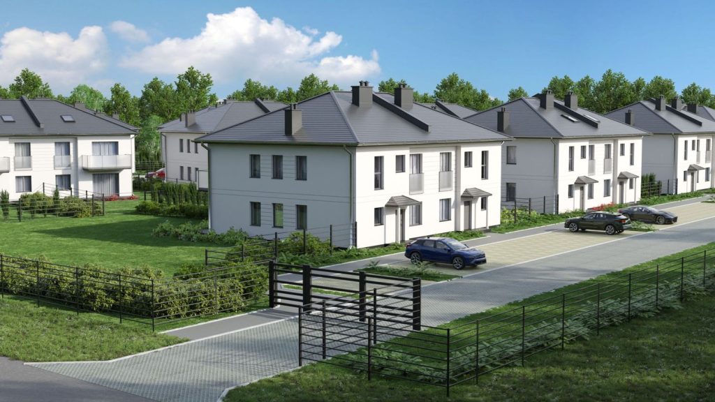 Ogrody Bysławska (ul. Bysławska) - Row housing - visualization