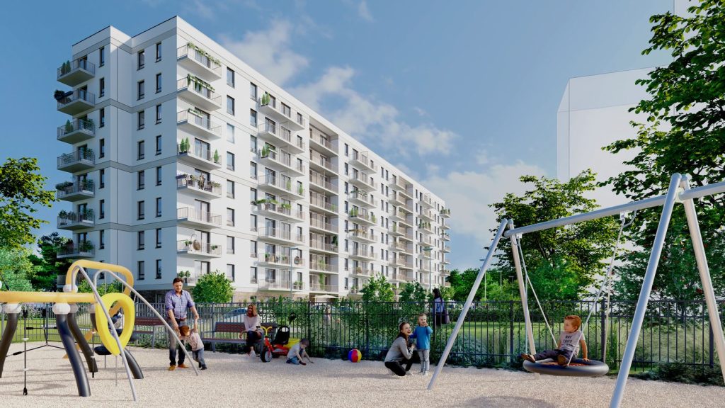 Myslovia (ul. Ks. Norberta Bończyka 14) - Daugiabutis - vizualizacija