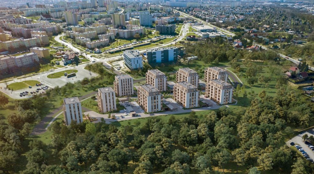 Dzielnica Trust - etap I (ul. Generała Władysława Sikorskiego) - Daudzdzīvokļu nams - vizualizācija