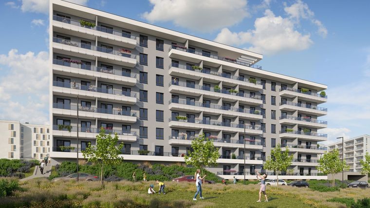 Kwarcowe Wzgórze - bud. 1 (ul. Kwarcowa) - Daugiabutis - vizualizacija