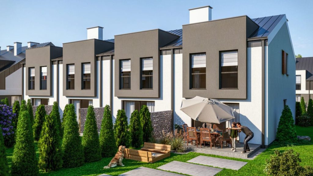 Osiedle Przytulne Janki II (ul. Poniatowskiego 35) - Row housing - visualization