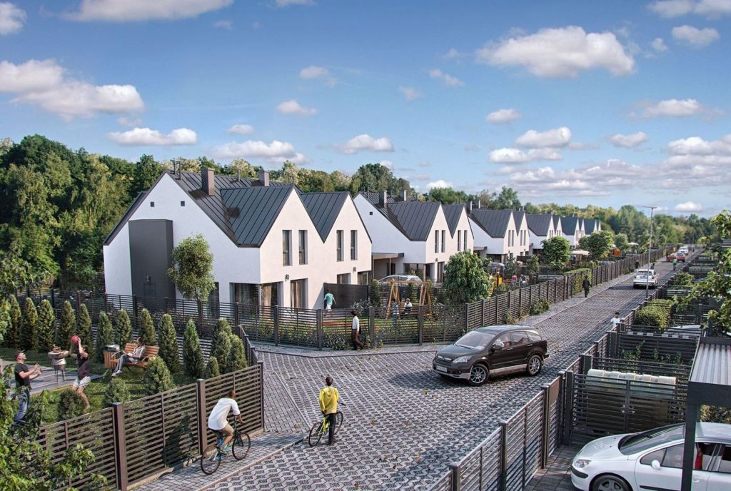 Twins Garden - Domy Czajewskiego (ul. Wiktora Czajewskiego 9) - Row housing - visualization
