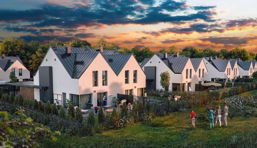Twins Garden - Domy Czajewskiego (ul. Wiktora Czajewskiego 9) - Row housing - visualization
