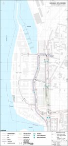 Andrejostas iela tramvaja līnijas pagarināšana vizualizācija