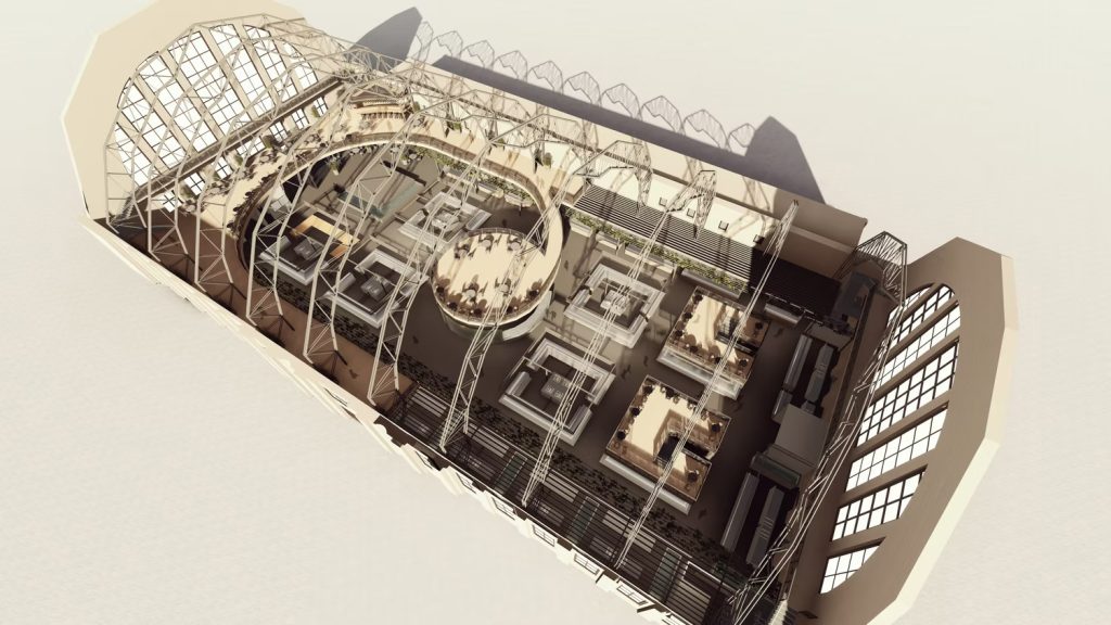 Centrāltirgus zivju paviljona 1. un 2. stāva telpu pārplānošana (Centrāltirgus iela 1) - Maitinimo įstaiga - vizualizacija