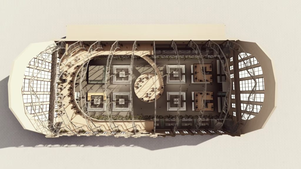 Centrāltirgus zivju paviljona 1. un 2. stāva telpu pārplānošana (Centrāltirgus iela 1) - Maitinimo įstaiga - vizualizacija