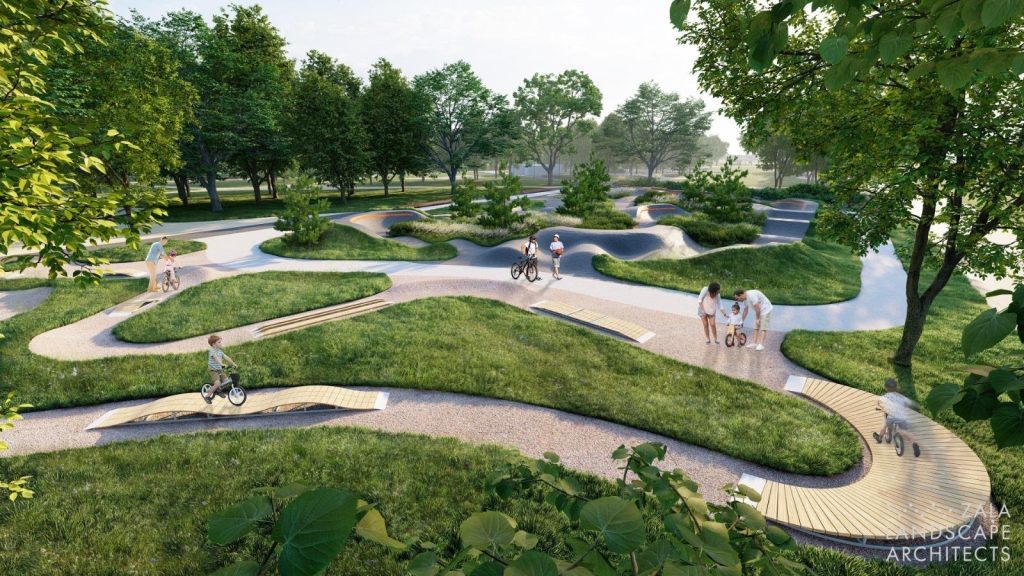 Latvijas Uzvaras parks - 2. kārtā (Uzvaras parks) - Piedzīvojumu parks, Ēdināšanas pakalpojumi, Parks, Sporta laukums vai korti - vizualizācija