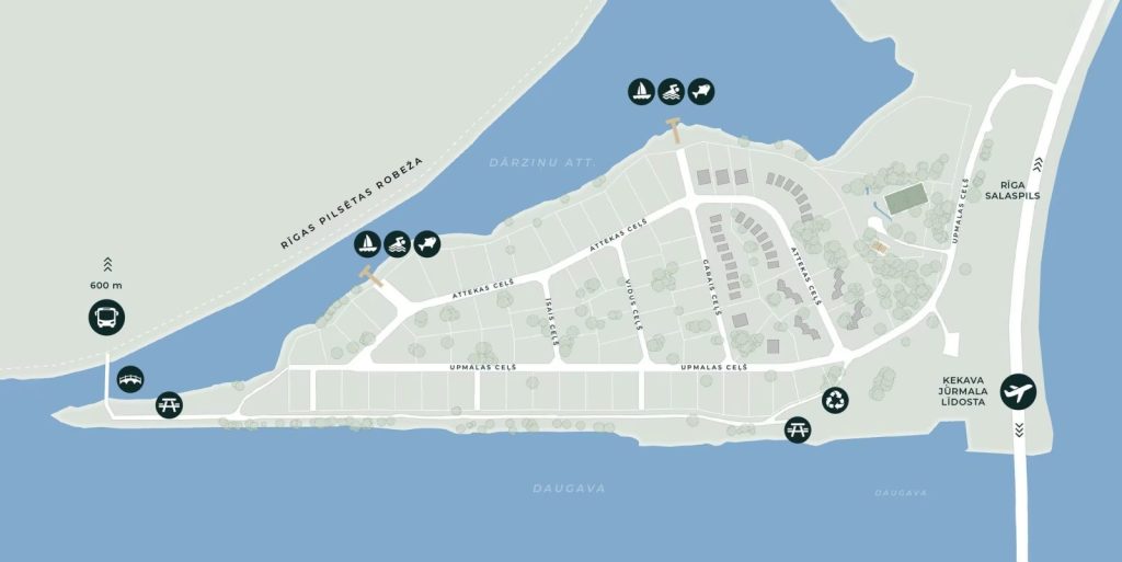 Zirņu sala (Attekas ceļš 1) - Zemes gabali - vizualizācija