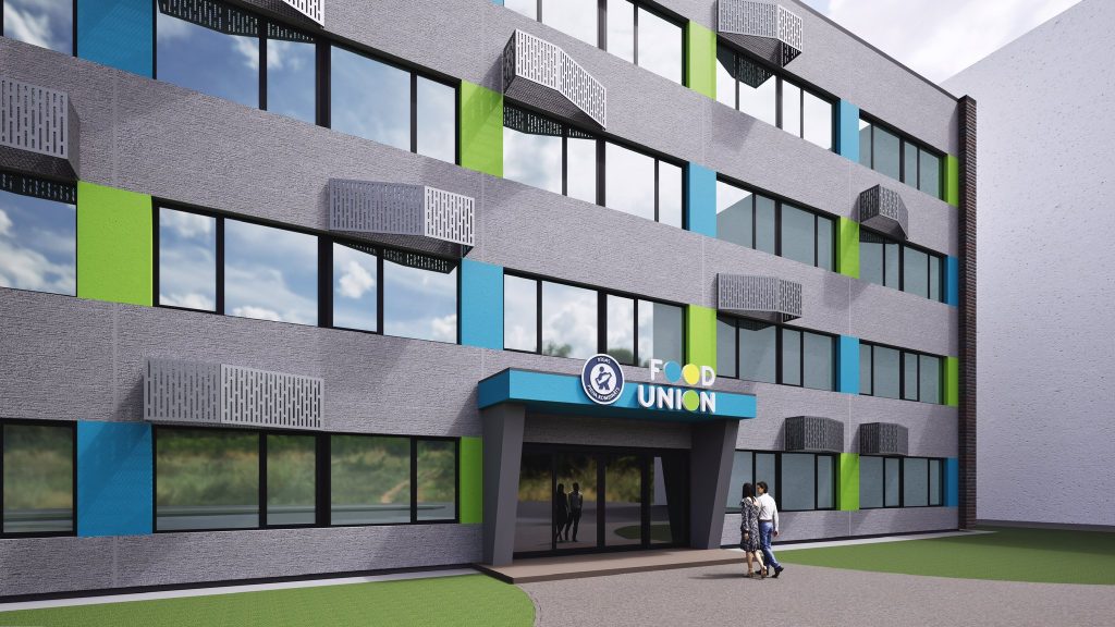 Food Union - Rīgas piena kombināta administrācijas ēka pārbūve (Bauskas ielā 180) - Office center - visualization