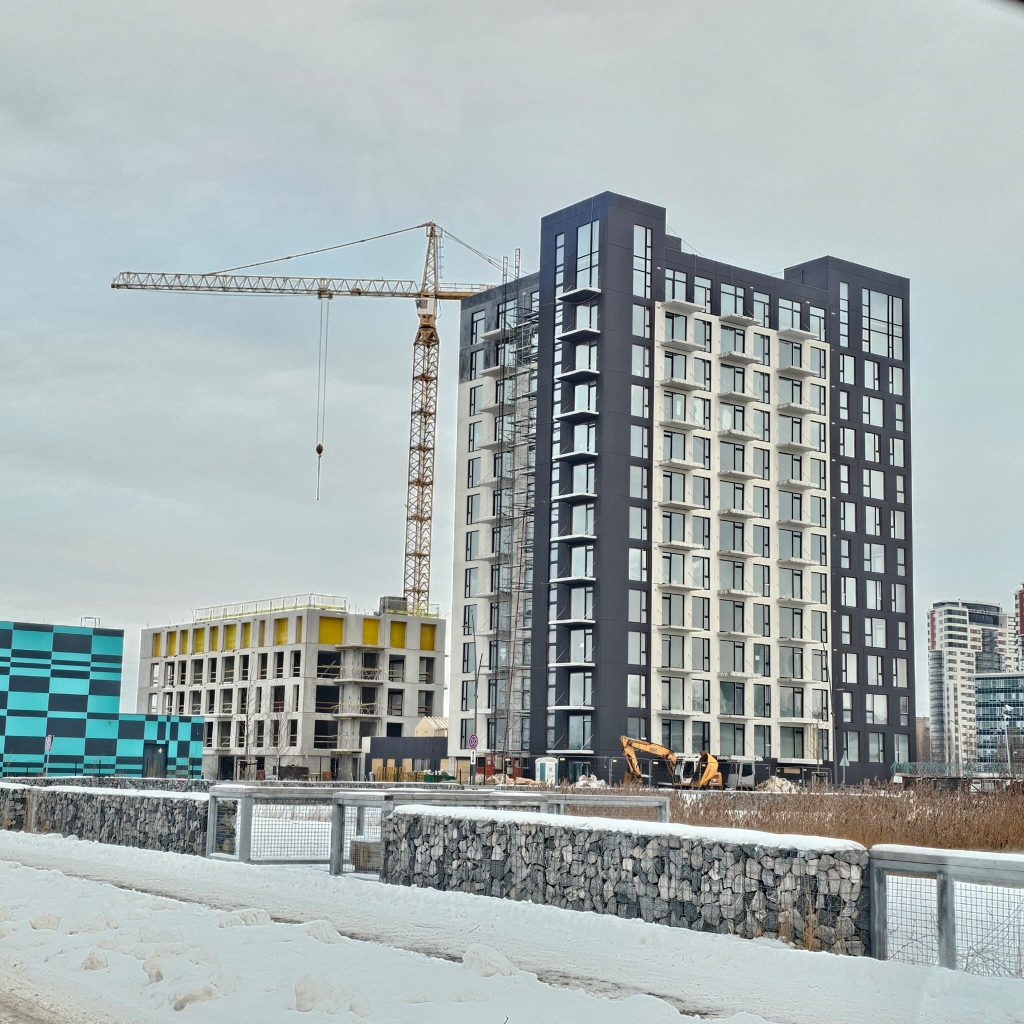 Arena Garden Towers - 1. kārta, "A1" ēka (Arēnas iela 1) - Daugiabutis - statybų nuotraukos