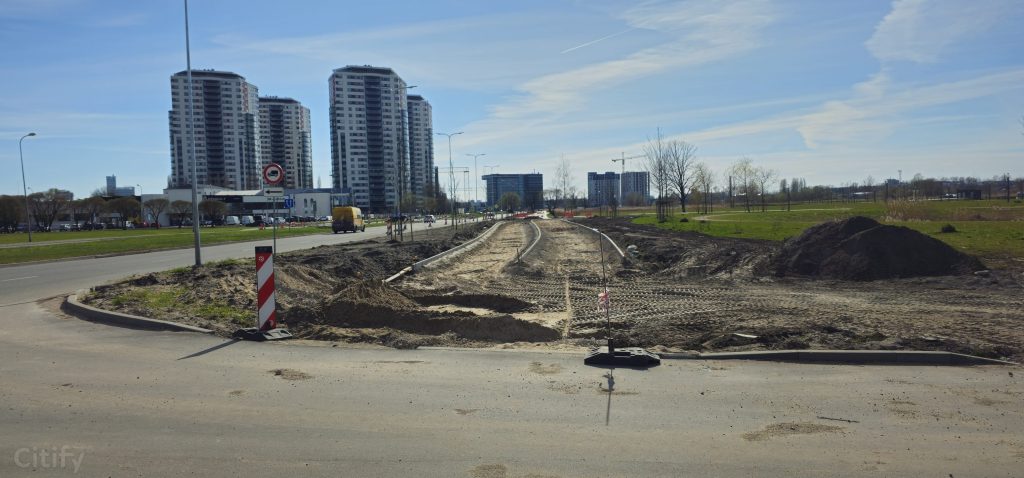 Krustojumu pārbūve Skanstes ielā - 3. kārtā - Gājēju un velosipēdu ceļa izbūve Skanstes ielā, posmā no Sporta ielas līdz Zirņu ielai, (Skanstes ielā) - Bike path - construction photos