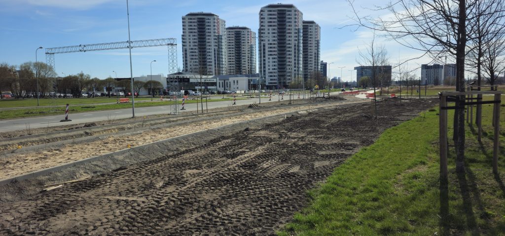 Krustojumu pārbūve Skanstes ielā - 3. kārtā - Gājēju un velosipēdu ceļa izbūve Skanstes ielā, posmā no Sporta ielas līdz Zirņu ielai, (Skanstes ielā) - Bike path - construction photos
