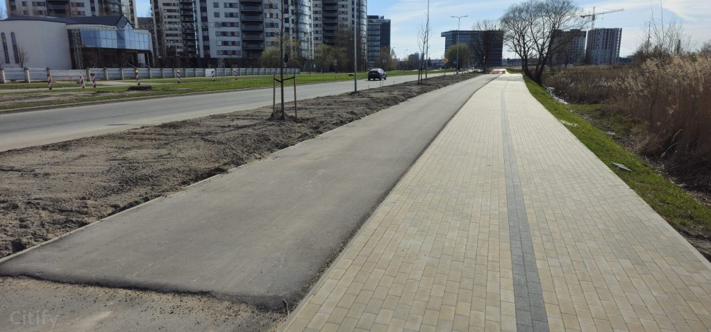 Krustojumu pārbūve Skanstes ielā - 3. kārtā - Gājēju un velosipēdu ceļa izbūve Skanstes ielā, posmā no Sporta ielas līdz Zirņu ielai, (Skanstes ielā) - Bike path - construction photos