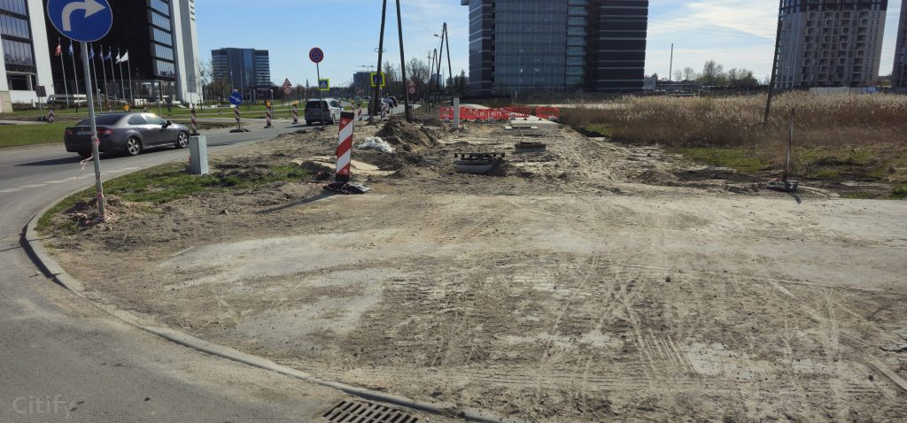 Krustojumu pārbūve Skanstes ielā - 3. kārtā - Gājēju un velosipēdu ceļa izbūve Skanstes ielā, posmā no Sporta ielas līdz Zirņu ielai, (Skanstes ielā) - Bike path - construction photos