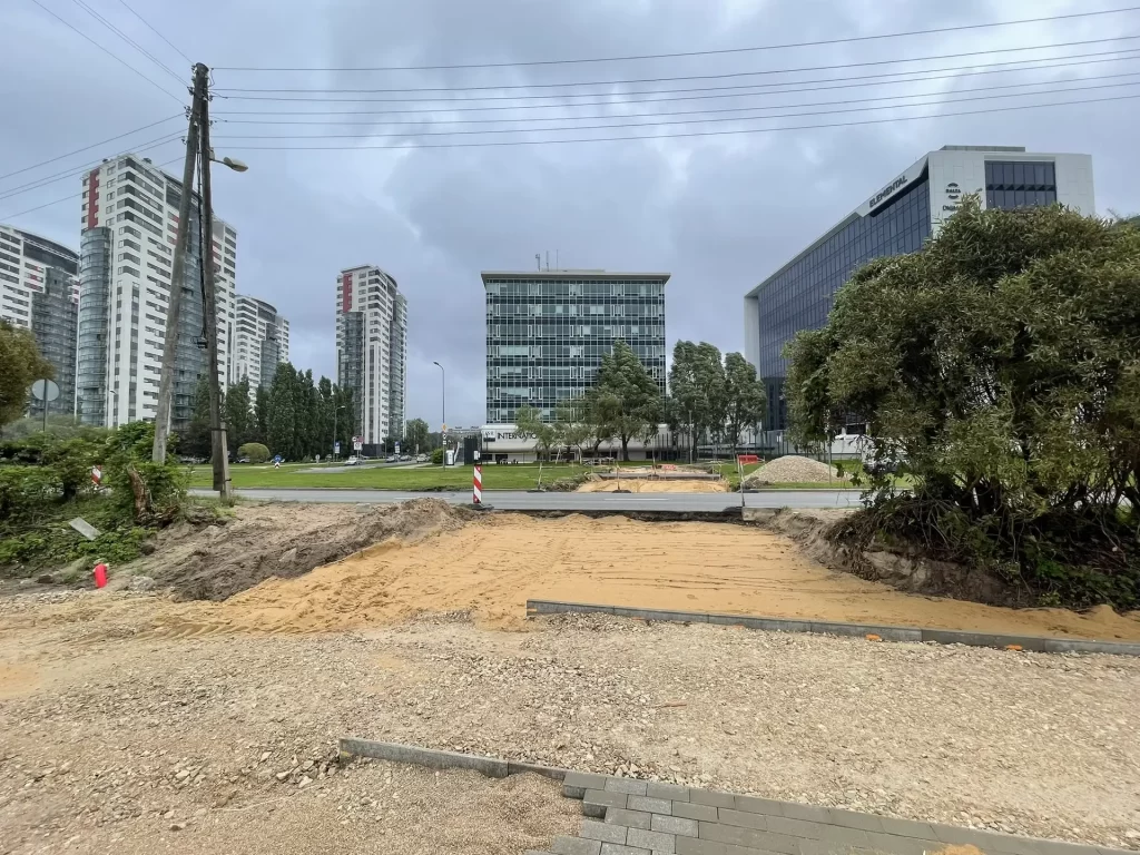 Krustojumu pārbūve Skanstes ielā - 3. kārtā - Gājēju un velosipēdu ceļa izbūve Skanstes ielā, posmā no Sporta ielas līdz Zirņu ielai, (Skanstes ielā) - Bike path - construction photos