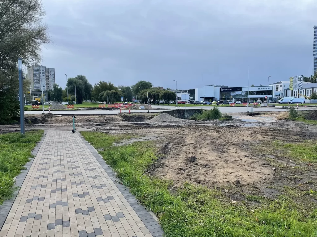 Krustojumu pārbūve Skanstes ielā - 3. kārtā - Gājēju un velosipēdu ceļa izbūve Skanstes ielā, posmā no Sporta ielas līdz Zirņu ielai, (Skanstes ielā) - Bike path - construction photos