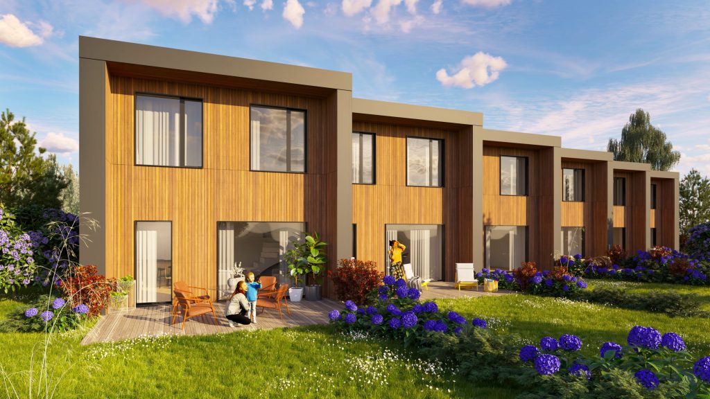 Mārupes Sirds - 1. kārta, 1. ēka (Daugavas iela 40) - Sublokuoti namai - vizualizacija