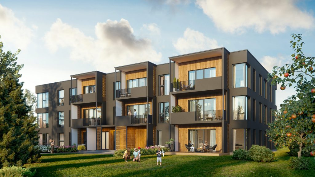 Mārupes Sirds - 1. kārta, 2. ēka (Daugavas iela 40) - Daugiabutis - vizualizacija