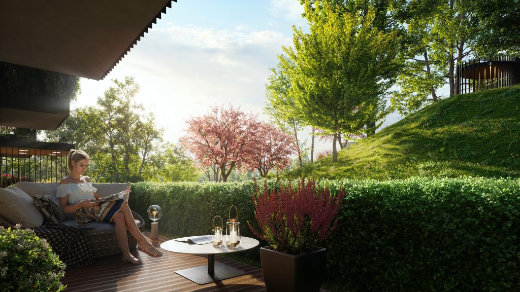 Ķiršu Kalna Mājas - "B" Ēka (Eiženijas iela 18) - Daugiabutis - vizualizacija