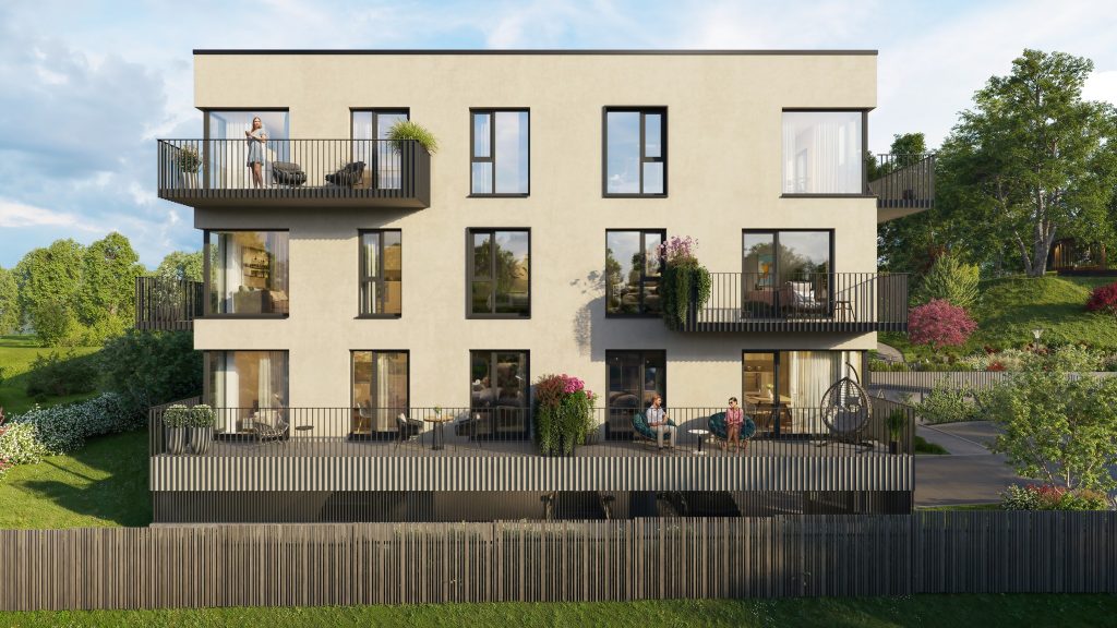 Ķiršu Kalna Mājas - "B" Ēka (Eiženijas iela 18) - Daugiabutis - vizualizacija