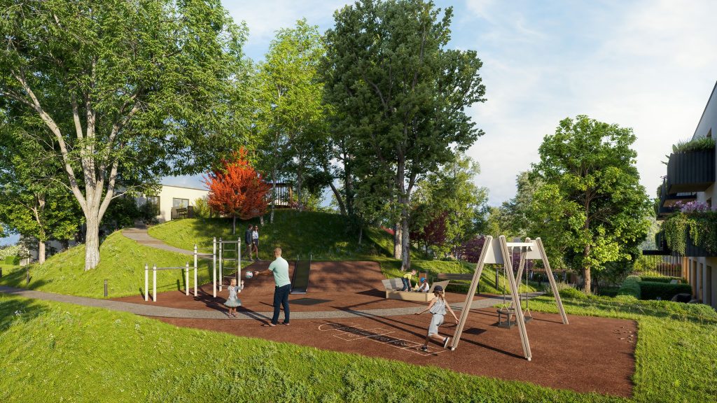 Ķiršu Kalna Mājas - "B" Ēka (Eiženijas iela 18) - Daugiabutis - vizualizacija