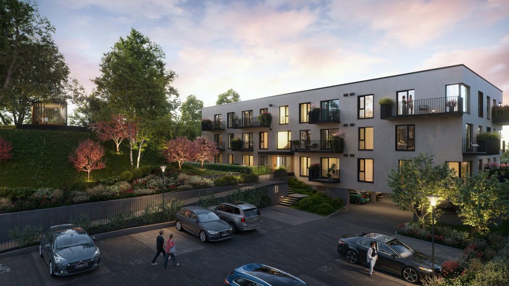 Ķiršu Kalna Mājas - "B" Ēka (Eiženijas iela 18) - Daugiabutis - vizualizacija