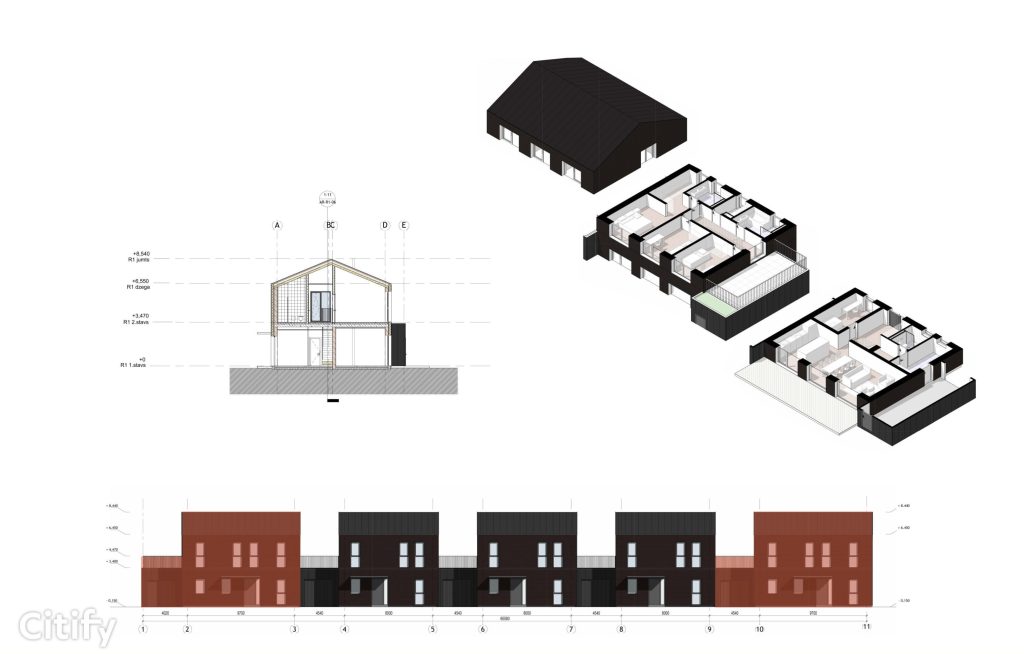 Muuna - 5.kārta (Gaujas iela 5, Mārupe) - Row housing - visualization