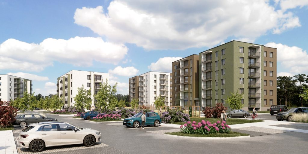 Mežpilsēta - 3. kārta - 8. ēka (Hipokrāta iela 16) - Multi apartment - visualization