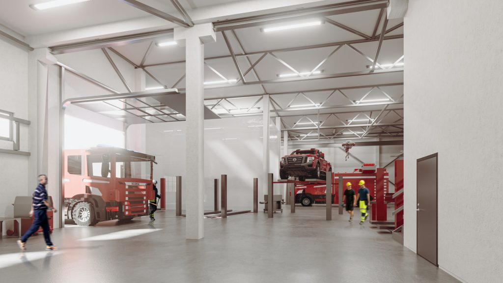 VUGD Ugunsdrošības, loģistikas un remonta bāze (Ķengaraga ielā 3, k-1) - Other institutional - visualization