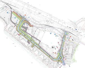 Krasta City - Jaunas Ielas Izbūve un Transporta Organizācija (Krasta iela 1) - Iela