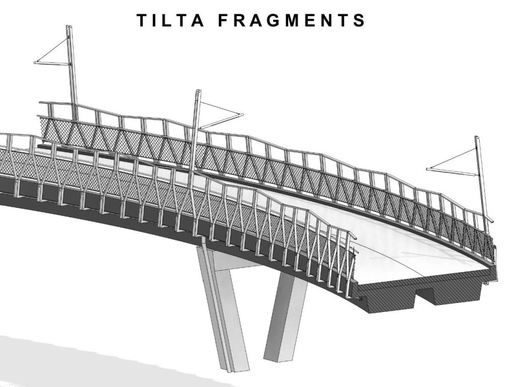 Krasta City - Velosatiksmes, Gājēju un Sabiedriskā Transporta Organizācija (Krasta iela 1) - Velosipēdu ceļš, Gājēju ceļš - vizualizācija