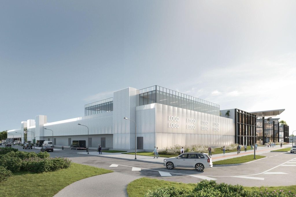 T/C ”MOLS” pārbūve (Krasta iela 46) - Tirdzniecības centrs - vizualizācija