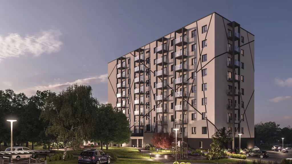 Krasta kvartāls - Krīdenera dambis 4 (Krīdenera dambis 4) - Daudzdzīvokļu nams - vizualizācija