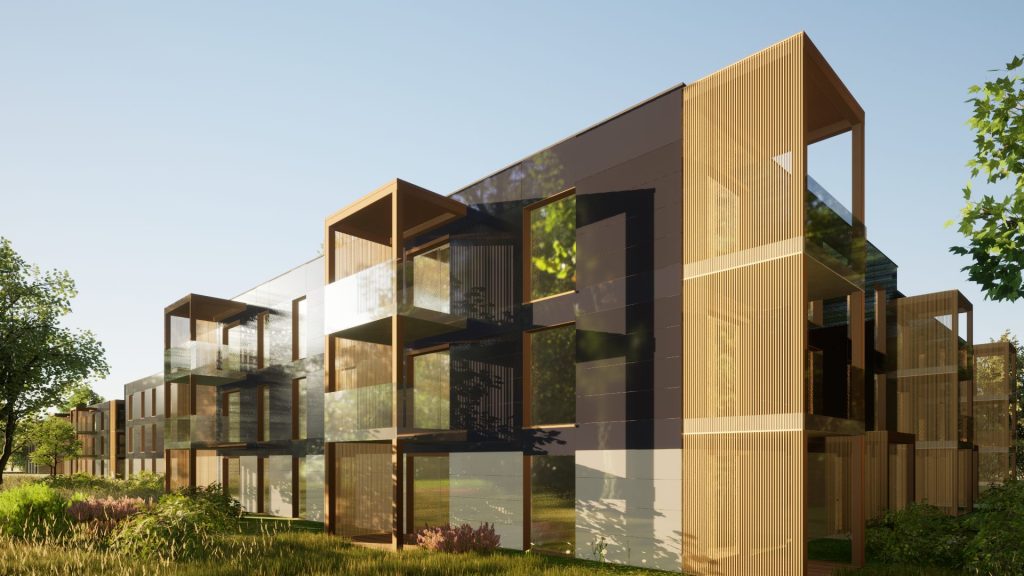 Krūmiņsalas iela 29 (Krūmiņsalas iela 29) - Daugiabutis, Sublokuoti namai - vizualizacija