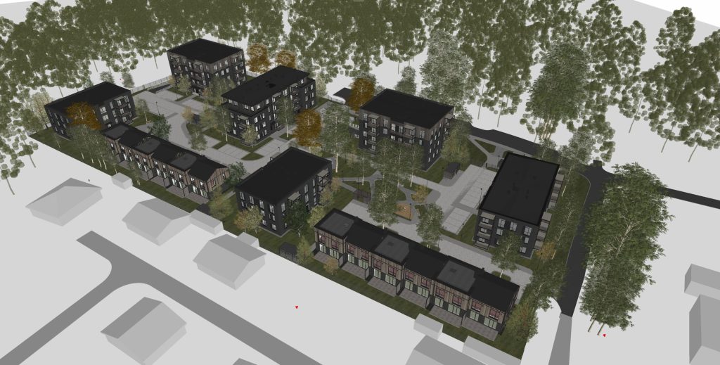 Krūmiņsalas iela 29 (Krūmiņsalas iela 29) - Daugiabutis, Sublokuoti namai - vizualizacija