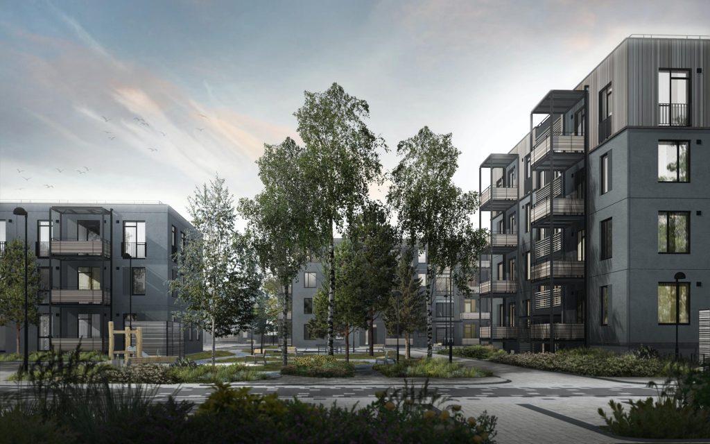 Krūmiņsalas iela 29 (Krūmiņsalas iela 29) - Daugiabutis, Sublokuoti namai - vizualizacija