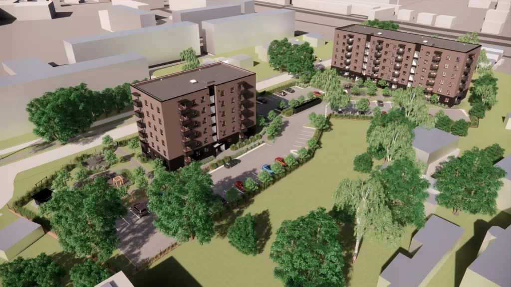 Dzirciema pagalms - 1. ēka (Mazā Stacijas iela 3) - Multi apartment - visualization