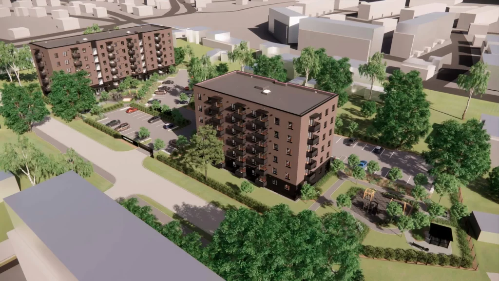 Dzirciema pagalms - 1. ēka (Mazā Stacijas iela 3) - Multi apartment - visualization