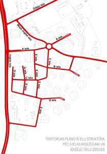Mazās Juglas kvartāla Iekškvartālu ielu izbūve (“B”, “C”, “D”, “E", “F” ielas) - 2. kārta (Mazās Juglas iela) - Road