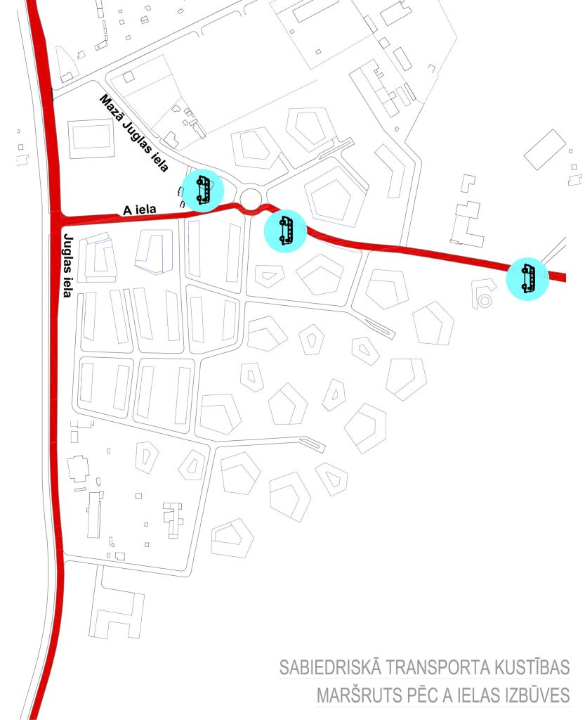 Mazās Juglas kvartāla Iekškvartālu ielu izbūve (“B”, “C”, “D”, “E", “F” ielas) - 2. kārta (Mazās Juglas iela) - Ceļš - vizualizācija