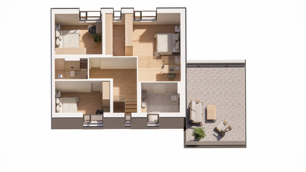 Priežu Rezidences kvartāls I (Mežciema iela 1-20, Mārupe) - Ridaelamu - visuaalne