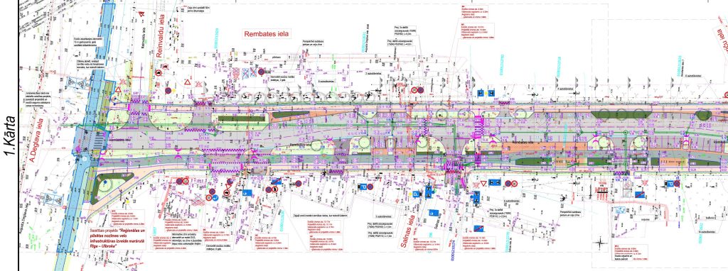 Rembates ielas pārbūve posmā no Lubānas ielas līdz A. Deglava ielai (Rembates iela) - Dviračių takas, Kelias - vizualizacija