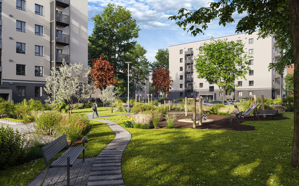 Šampētera kvartāls - 2. kārta, 2. ēka (Stendes iela 8) - Multi apartment - visualization