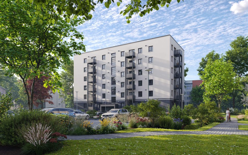 Šampētera kvartāls - 2. kārta, 2. ēka (Stendes iela 8) - Multi apartment - visualization