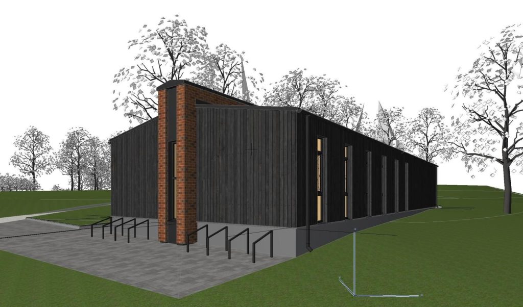 Draudzes nama jaunbūve Sarkandaugavas ielā 10 (Sarkandaugavas iela 10) - Dievnams - vizualizācija