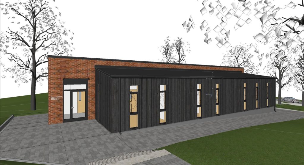 Draudzes nama jaunbūve Sarkandaugavas ielā 10 (Sarkandaugavas iela 10) - Dievnams - vizualizācija