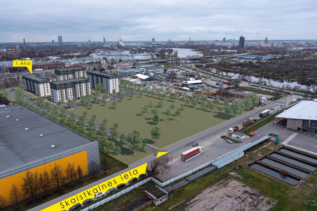 Mūkusalas pagalmi - 3. kārta, 3. ēka (Skaistkalnes ielā 1C) - Daudzdzīvokļu nams - vizualizācija