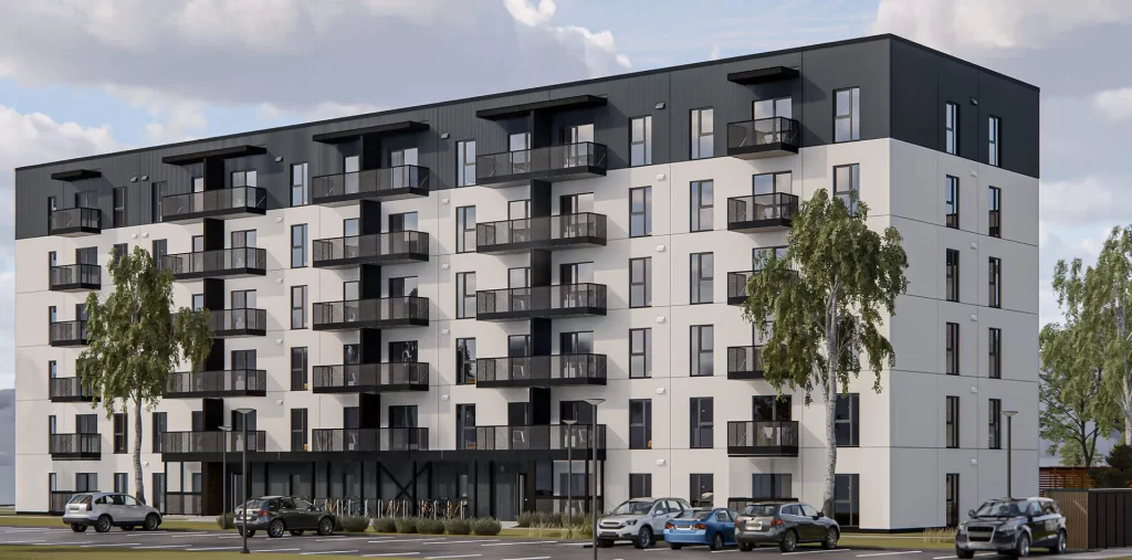 Mūkusalas pagalmi - 2. kārta, 4. ēka (Skaistkalnes ielā 1D) - Multi apartment - visualization