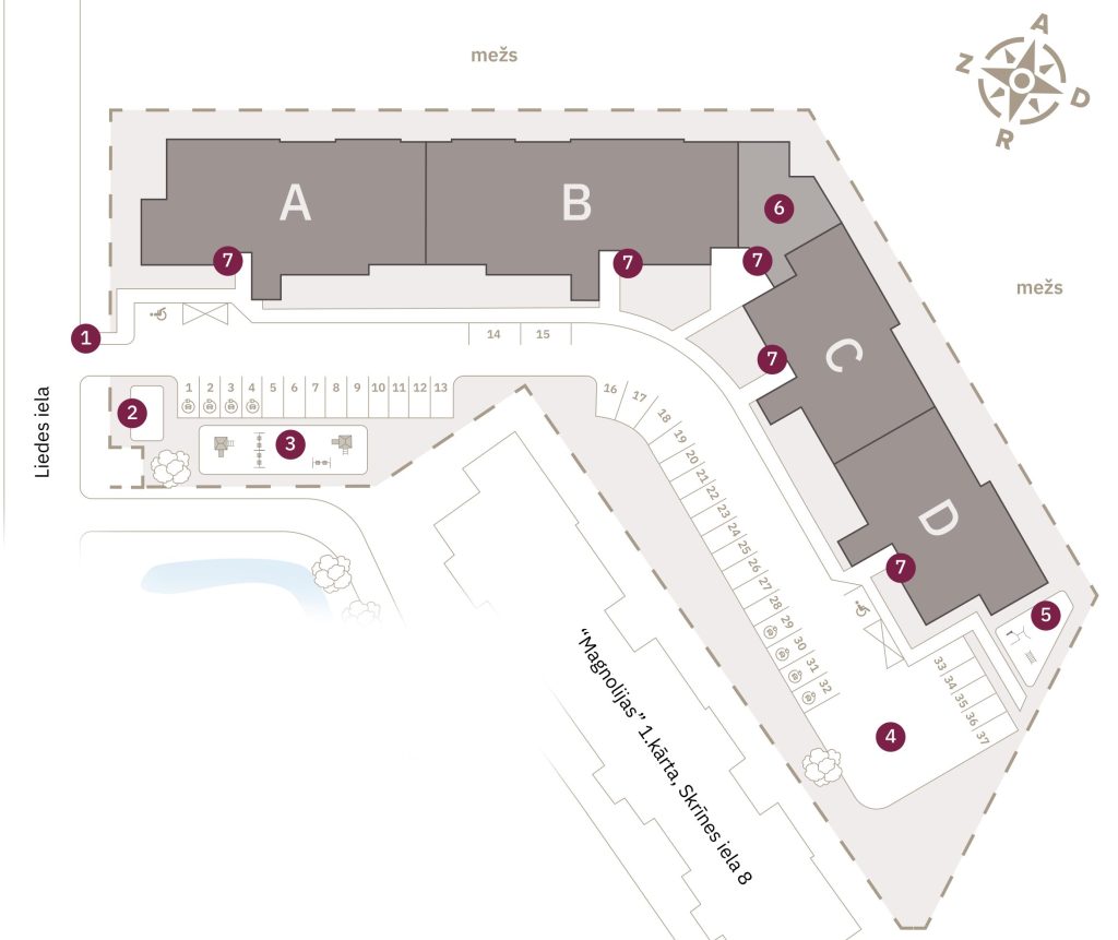 Magnolijas - 2. kārta, 3. ēka (Skrīnes iela 10) - Daugiabutis - vizualizacija